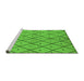 Sideview of Machine Washable Solid Green Modern Area Rugs, wshurb1210grn