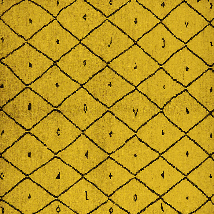 Square Solid Yellow Modern Rug, urb1210yw