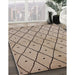 Mid-Century Modern Dark Almond Brown Solid Rug in Family Room, urb1210