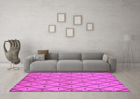 Machine Washable Solid Pink Modern Rug, wshurb1210pnk