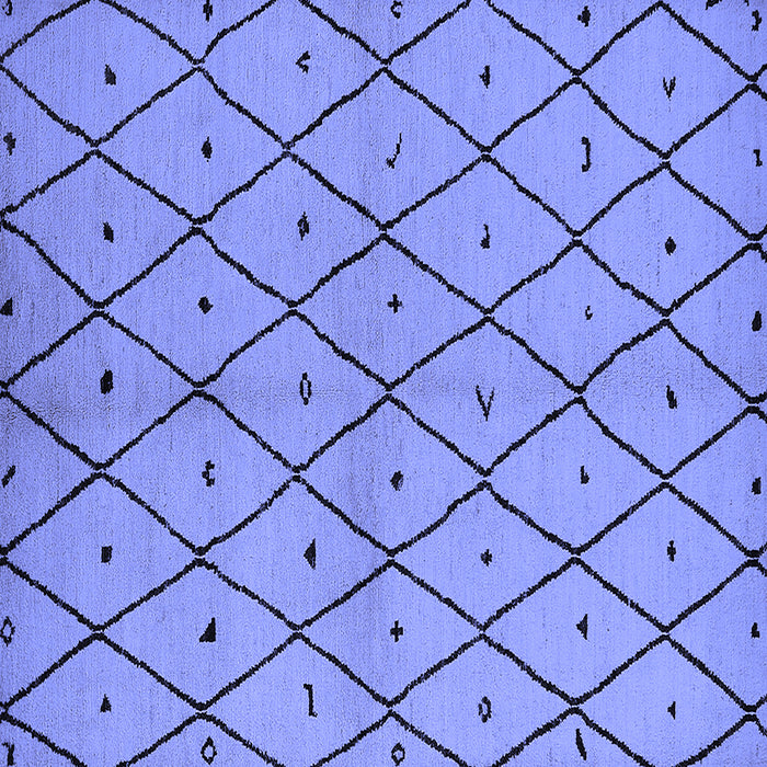 Square Solid Blue Modern Rug, urb1210blu