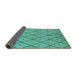 Sideview of Solid Turquoise Modern Rug, urb1210turq