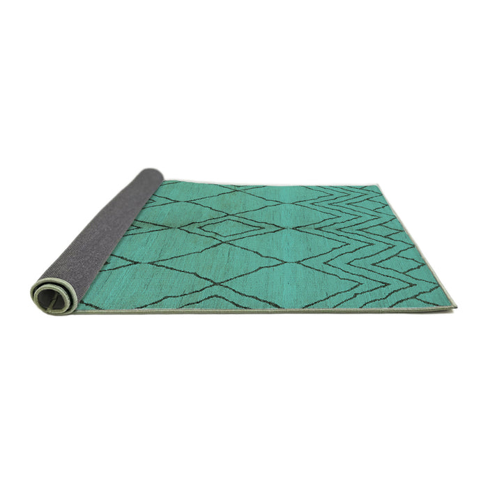 Sideview of Solid Turquoise Modern Rug, urb1211turq