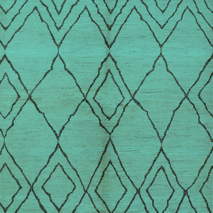 Machine Washable Solid Turquoise Modern Area Rugs, wshurb1211turq