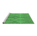Sideview of Machine Washable Solid Emerald Green Modern Area Rugs, wshurb1211emgrn