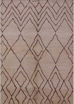 Mid-Century Modern Khaki Rose Pink Solid Rug, urb1211