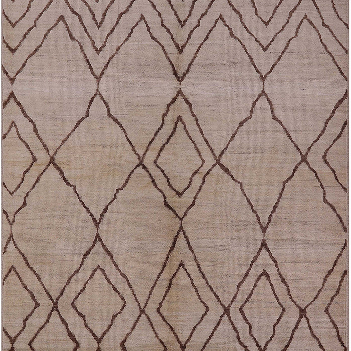 Mid-Century Modern Khaki Rose Pink Solid Rug, urb1211