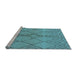 Sideview of Machine Washable Solid Light Blue Modern Rug, wshurb1211lblu