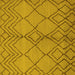 Square Machine Washable Solid Yellow Modern Rug, wshurb1211yw