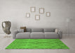 Machine Washable Solid Green Modern Area Rugs in a Living Room,, wshurb1211grn