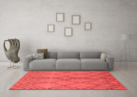 Machine Washable Solid Red Modern Rug, wshurb1211red