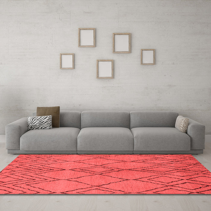 Modern Red Washable Rugs