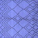 Square Machine Washable Solid Blue Modern Rug, wshurb1211blu