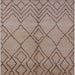 Square Mid-Century Modern Khaki Rose Pink Solid Rug, urb1211