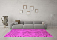 Machine Washable Solid Pink Modern Rug, wshurb1211pnk