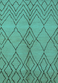 Solid Turquoise Modern Rug, urb1211turq