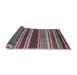 Sideview of Mid-Century Modern Silver Pink Solid Rug, urb1212