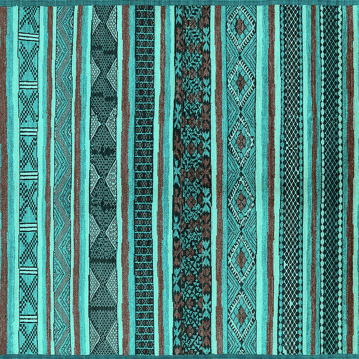 Square Solid Turquoise Modern Rug, urb1212turq