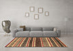 Machine Washable Solid Brown Modern Rug in a Living Room,, wshurb1212brn