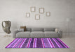 Machine Washable Solid Purple Modern Area Rugs in a Living Room, wshurb1212pur