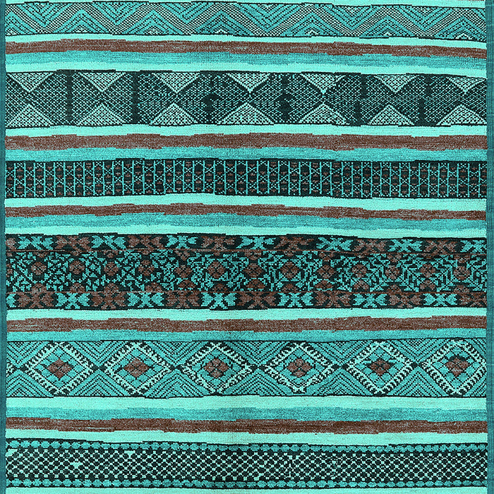 Machine Washable Solid Turquoise Modern Area Rugs, wshurb1212turq