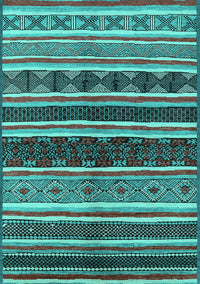 Solid Turquoise Modern Rug, urb1212turq