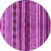 Round Solid Pink Modern Rug, urb1212pnk