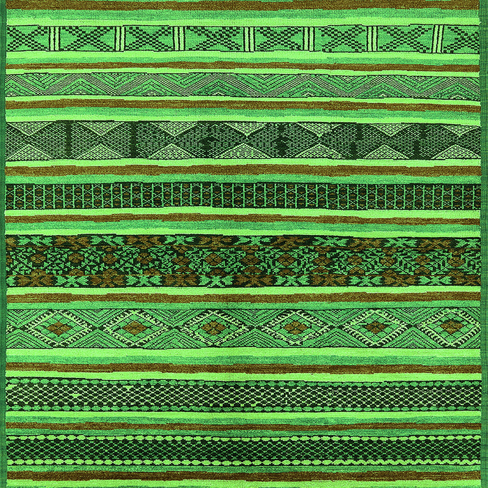 Square Solid Green Modern Rug, urb1212grn