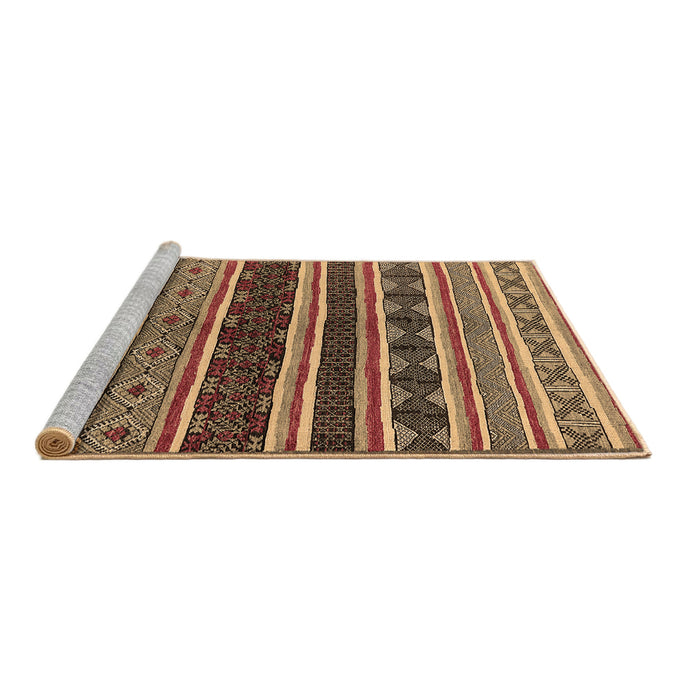 Sideview of Machine Washable Solid Brown Modern Rug, wshurb1212brn