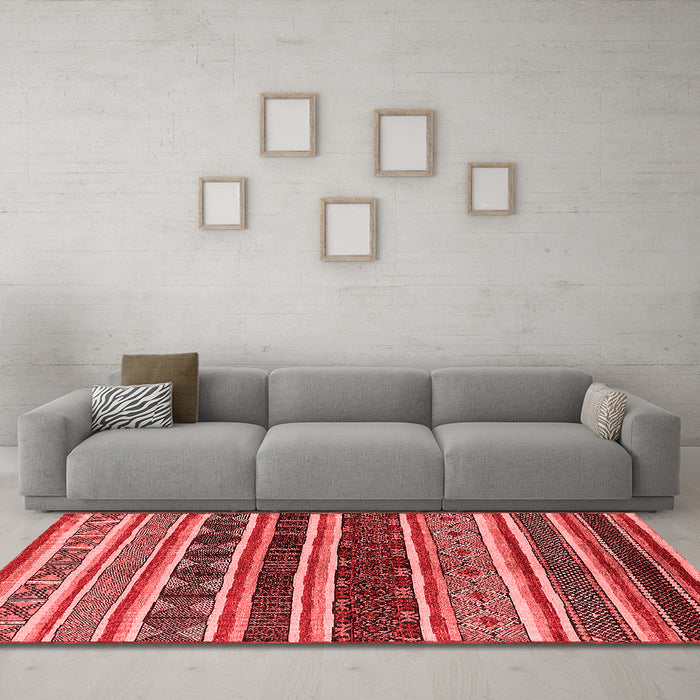 Modern Red Washable Rugs