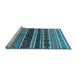 Sideview of Machine Washable Solid Light Blue Modern Rug, wshurb1212lblu