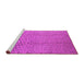 Sideview of Machine Washable Solid Pink Modern Rug, wshurb1213pnk