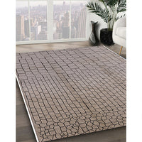 Mid-Century Modern Sandstone Brown Solid Rug, urb1213