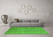 Machine Washable Solid Green Modern Area Rugs in a Living Room,, wshurb1213grn