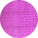 Round Solid Pink Modern Rug, urb1213pnk