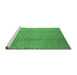 Sideview of Machine Washable Solid Emerald Green Modern Area Rugs, wshurb1213emgrn