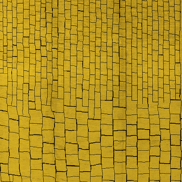 Machine Washable Solid Yellow Modern Rug, wshurb1213yw