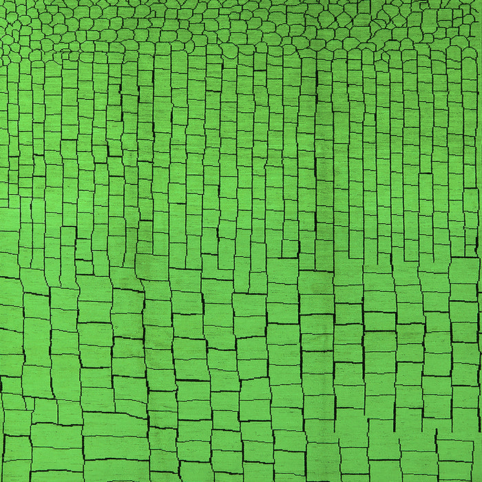 Square Machine Washable Solid Green Modern Area Rugs, wshurb1213grn