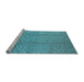 Sideview of Machine Washable Solid Light Blue Modern Rug, wshurb1213lblu