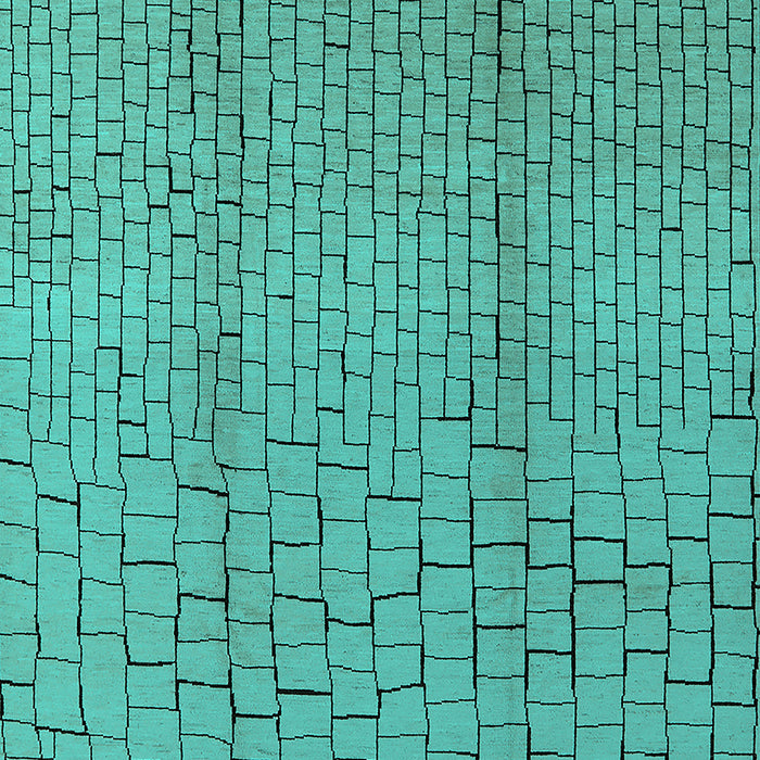 Machine Washable Solid Turquoise Modern Area Rugs, wshurb1213turq