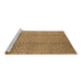 Sideview of Machine Washable Solid Brown Modern Rug, wshurb1213brn