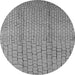 Round Solid Gray Modern Rug, urb1213gry