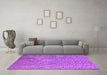 Machine Washable Solid Purple Modern Area Rugs in a Living Room, wshurb1213pur