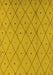 Machine Washable Solid Yellow Modern Rug, wshurb1214yw