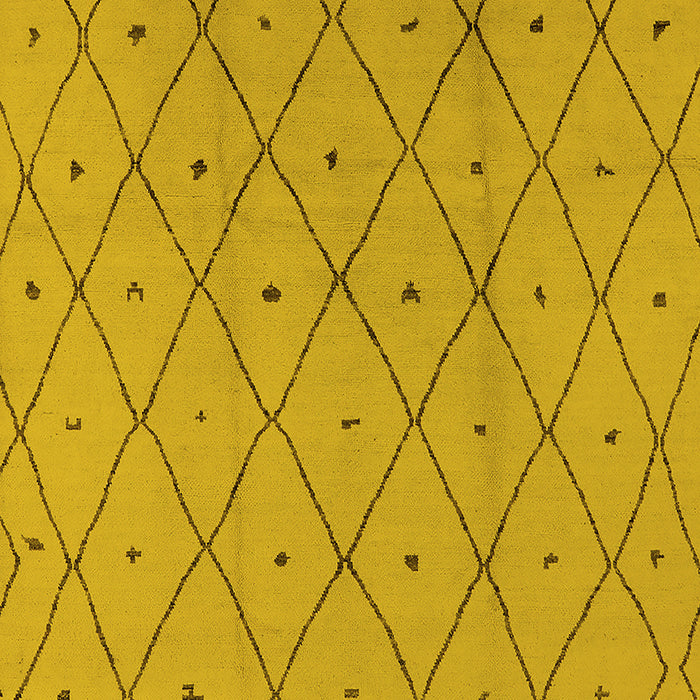 Machine Washable Solid Yellow Modern Rug, wshurb1214yw