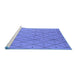 Sideview of Machine Washable Solid Blue Modern Rug, wshurb1214blu