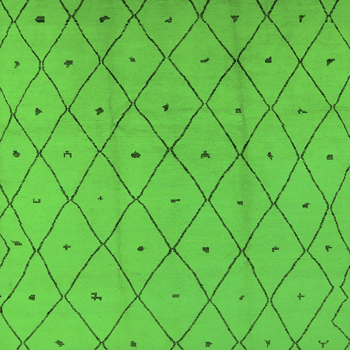 Square Machine Washable Solid Green Modern Area Rugs, wshurb1214grn