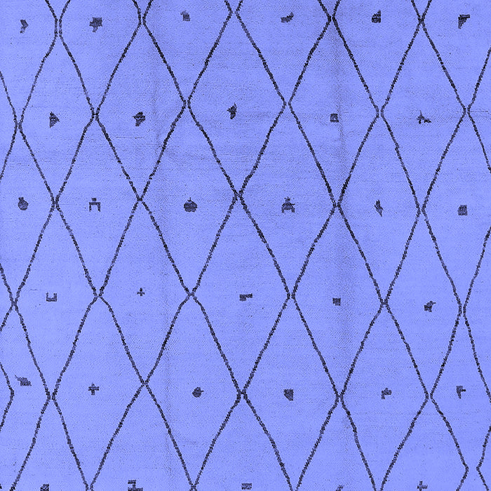 Machine Washable Solid Blue Modern Rug, wshurb1214blu