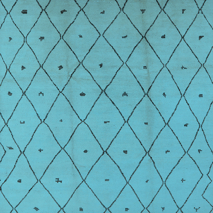 Square Solid Light Blue Modern Rug, urb1214lblu