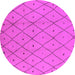 Round Solid Pink Modern Rug, urb1214pnk